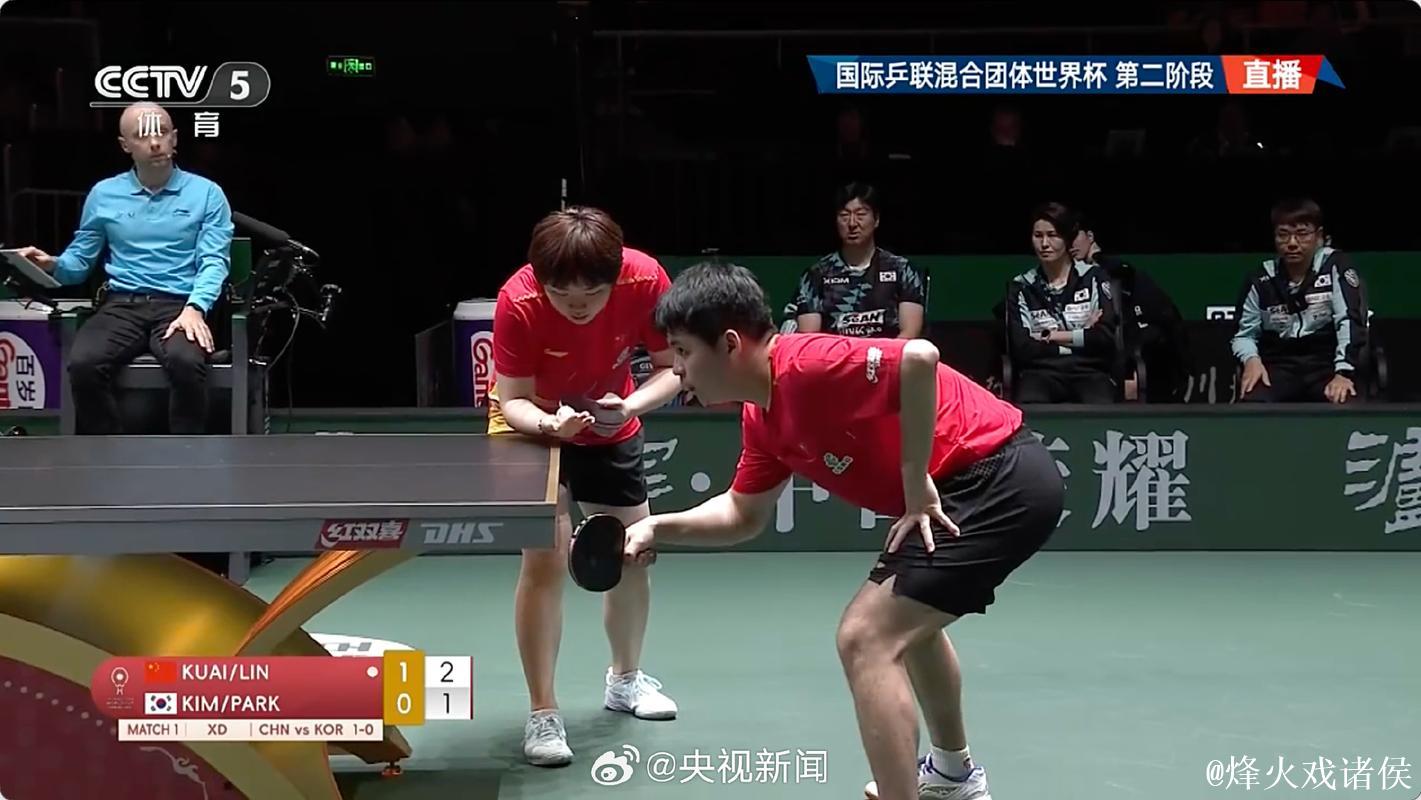 乒联混团世界杯：中国队8-0完胜韩国，强势夺得五连胜